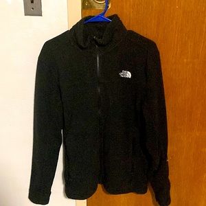 Black North Face Large zip up sweater